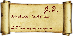 Jakatics Pelágia névjegykártya